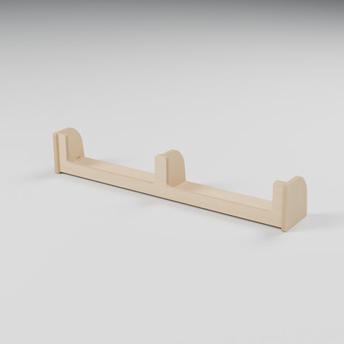 ANT Divided Campervan Shelf - Natural Plywood - 1200 x 200 x 200 mm - hero view - 18 mm natural plywood - Rev C, 11 mm end-panel overhang