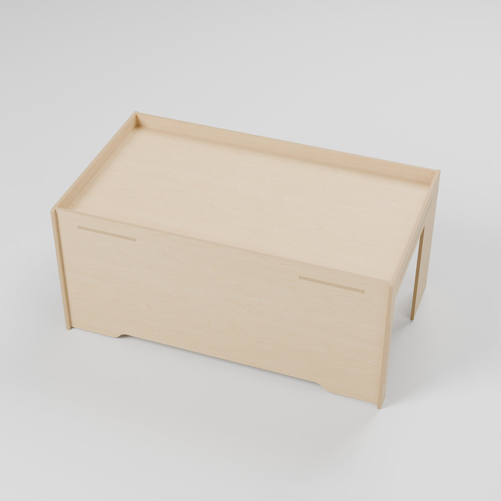 Awning Box with 50 mm top tray, Revision C, solid front panel - 1156 x 642 mm clear top tray, 50 mm retaining lip on all four sides