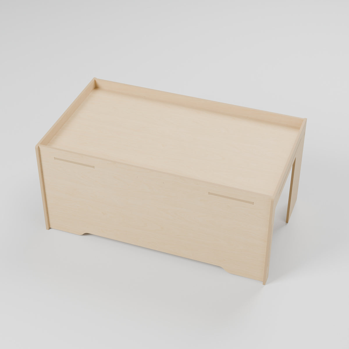 Awning Box with 50 mm top tray, Revision C, solid front panel - 1156 x 642 mm clear top tray, 50 mm retaining lip on all four sides