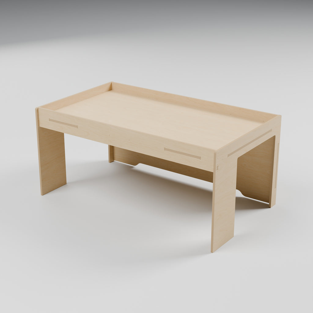 Awning Box with 50 mm top tray, Revision C, solid front panel - Open rear below the support rail and integral tray lip