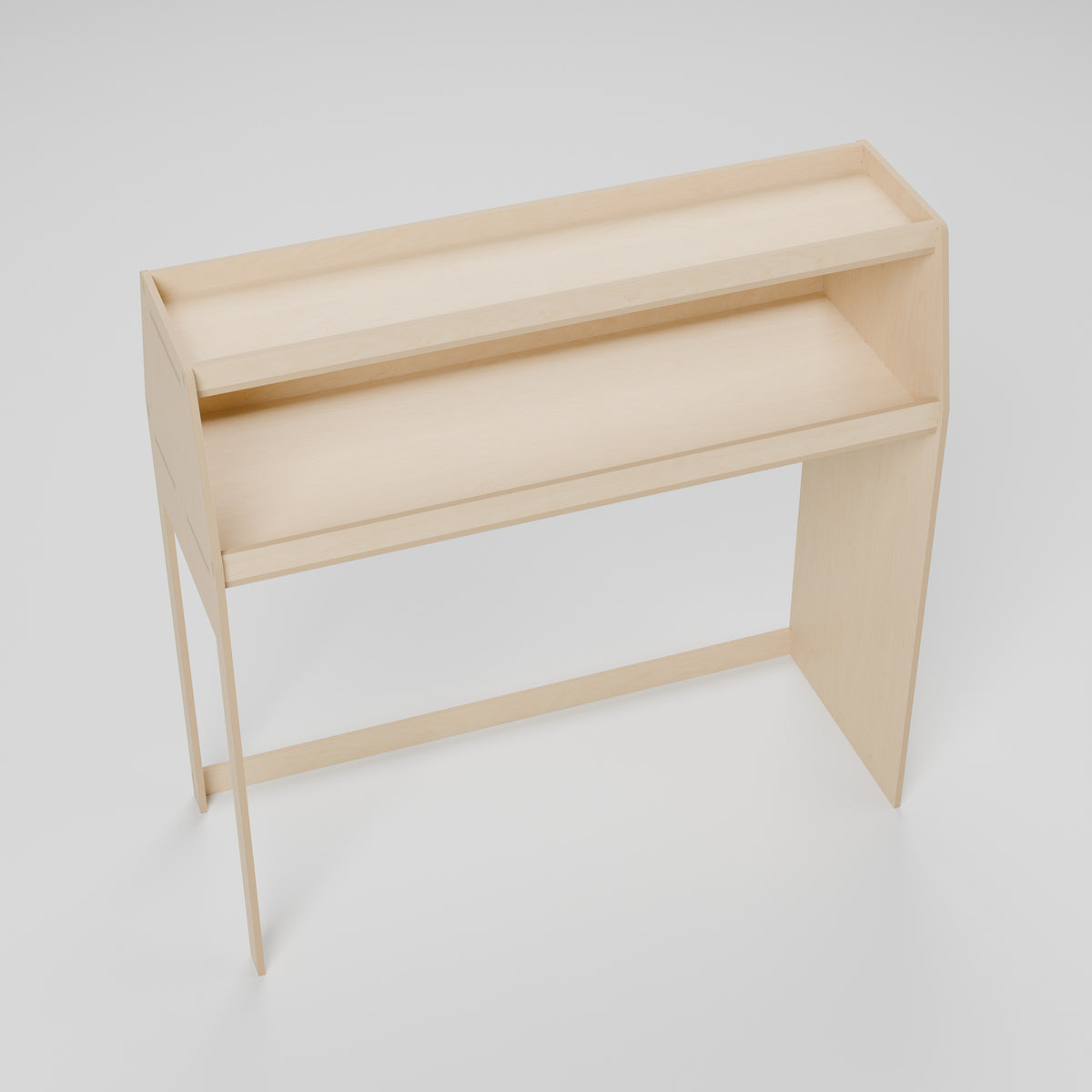 Bulkhead van storage rack - Stepped shelf depths; 50 mm lower and 42 mm upper retaining lips - Revision C, 1180 mm high