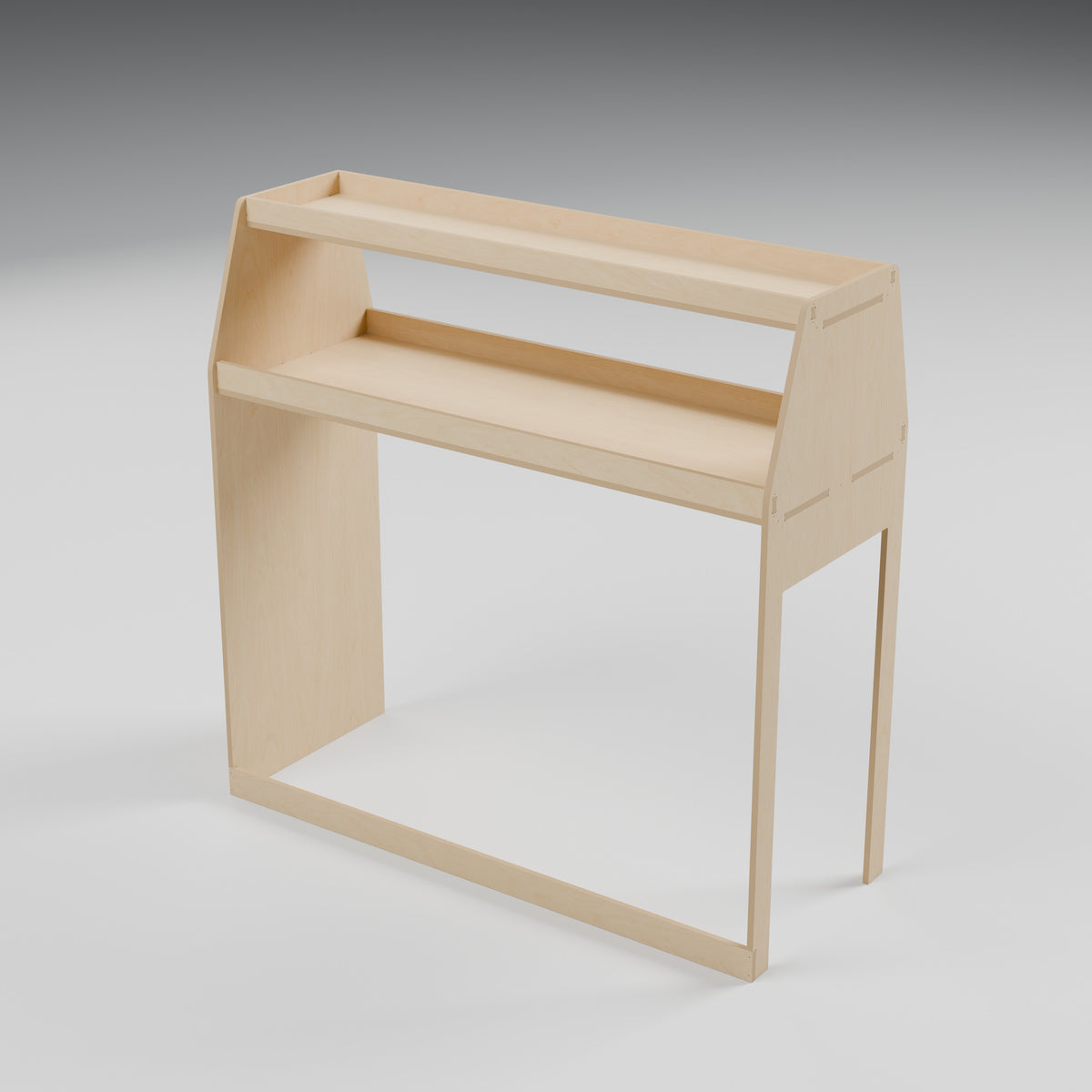 Bulkhead van storage rack - Open rear and low structural support rail - Revision C, 1180 mm high