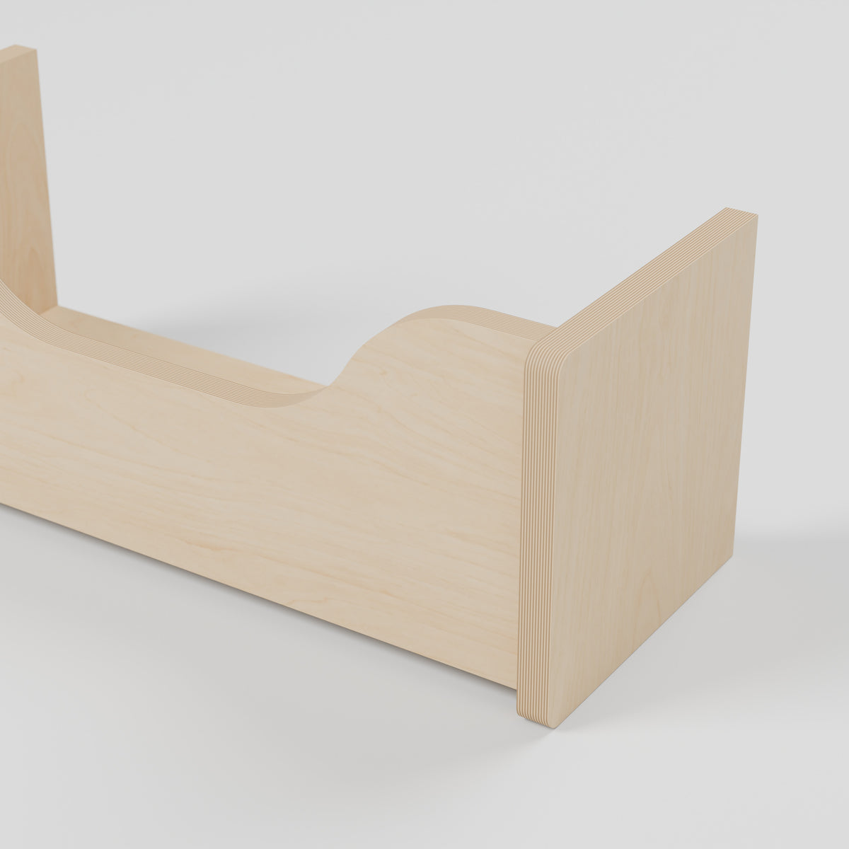 Campervan Storage Shelf - Natural Plywood - 500 x 200 x 200 mm - detail view - 18 mm natural plywood
