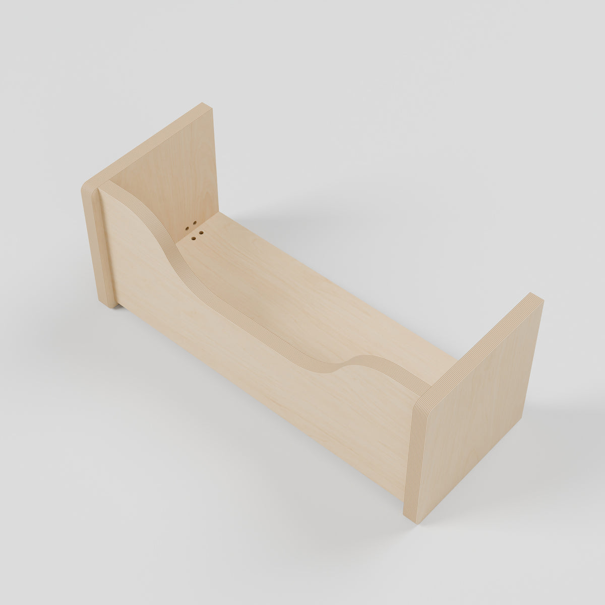 Campervan Storage Shelf - Natural Plywood - 500 x 200 x 200 mm - interior view - 18 mm natural plywood
