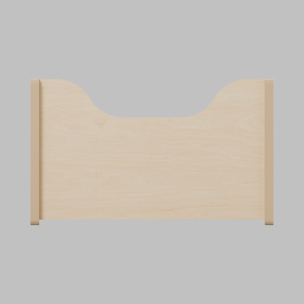 Campervan Storage Shelf - Natural Plywood - 500 x 300 x 300 mm - front view - 18 mm natural plywood