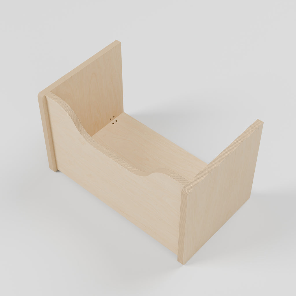 Campervan Storage Shelf - Natural Plywood - 500 x 300 x 300 mm - interior view - 18 mm natural plywood
