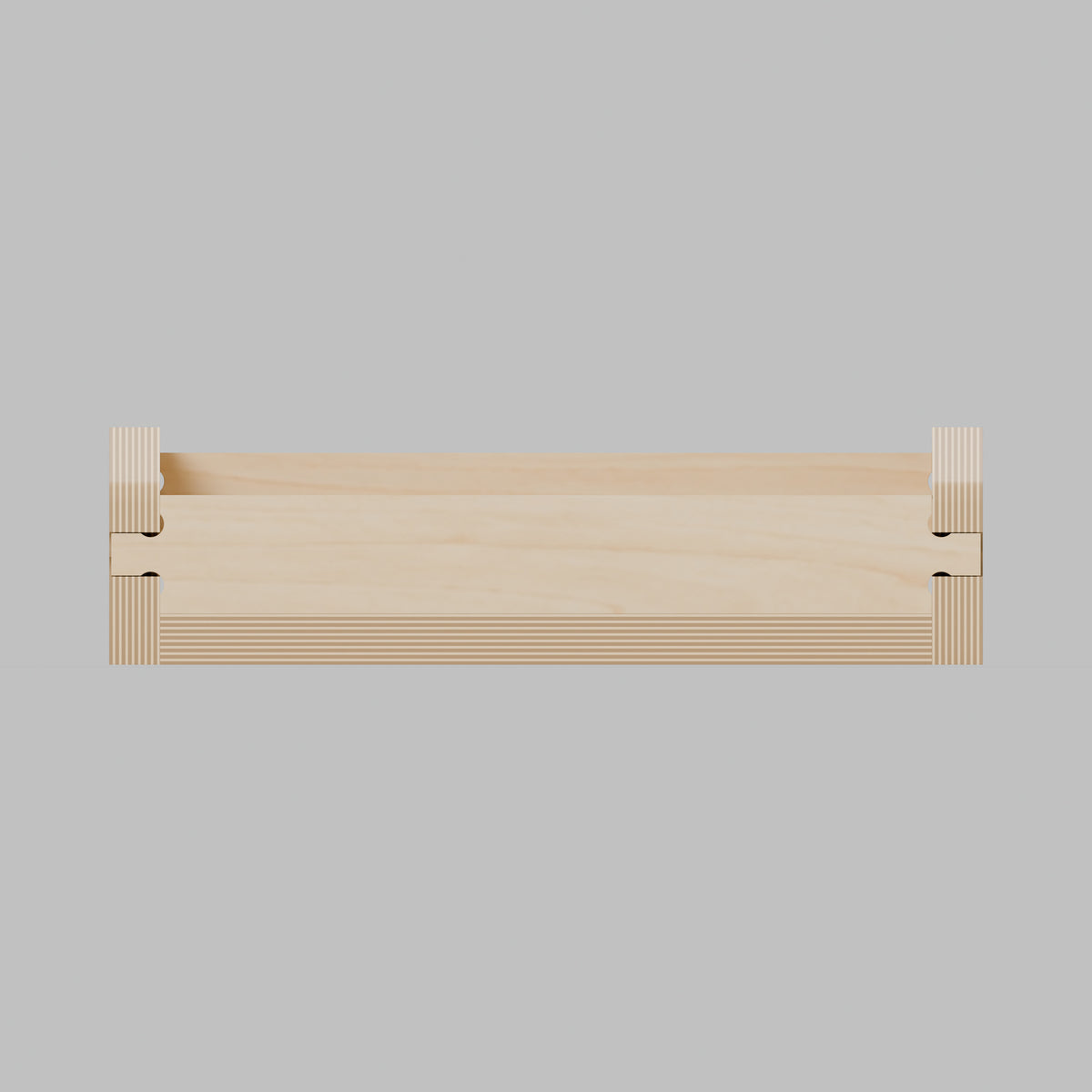 GRID Storage Box - Compact Plywood Workshop Organiser - Front access and shaped side edges. - Revision B