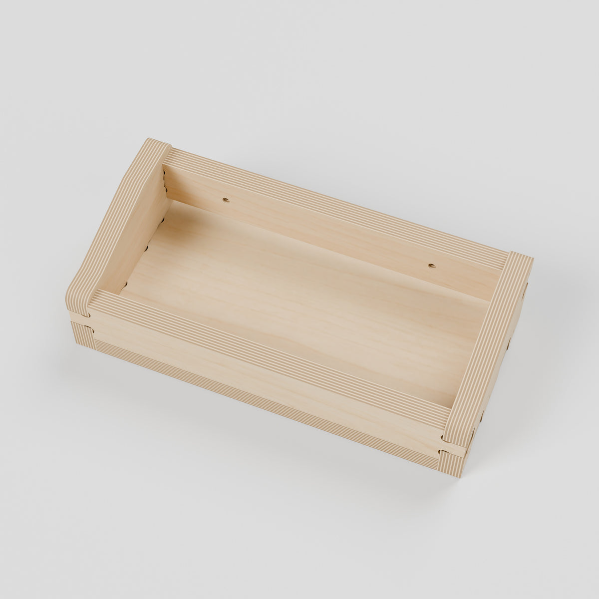 GRID Storage Box - Compact Plywood Workshop Organiser - Open storage with the original clear dimensions retained. - Revision B