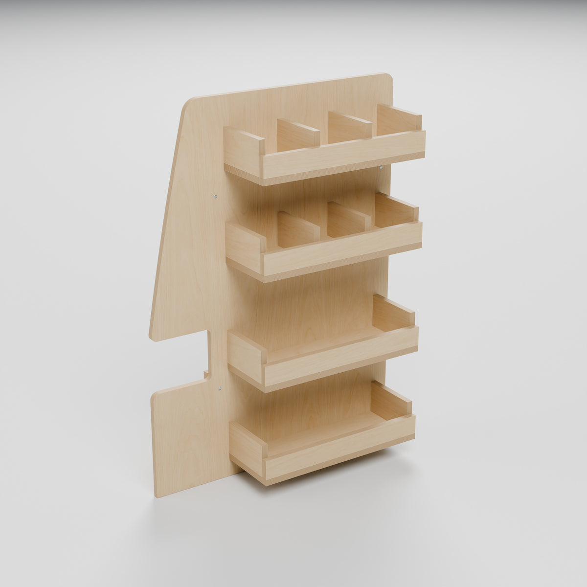 MODLINE KIT 520 Accessory End Panel: hero, natural 12 mm birch plywood, 520 x 140 x 726 mm