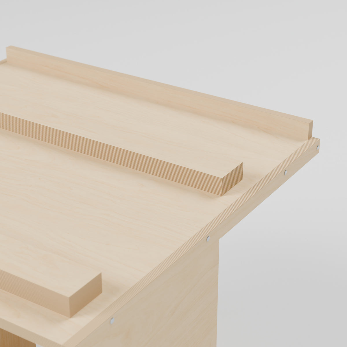 MODLINE ARCH 550 Wheel-Arch Foundation: detail, natural 12 mm birch plywood, 550 x 520 x 424 mm