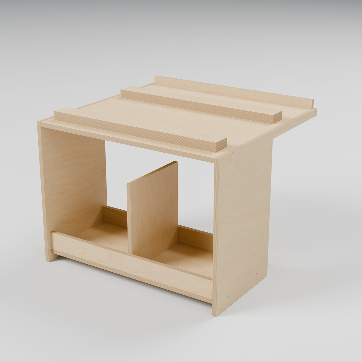 MODLINE ARCH 550 Wheel-Arch Foundation: hero, natural 12 mm birch plywood, 550 x 520 x 424 mm