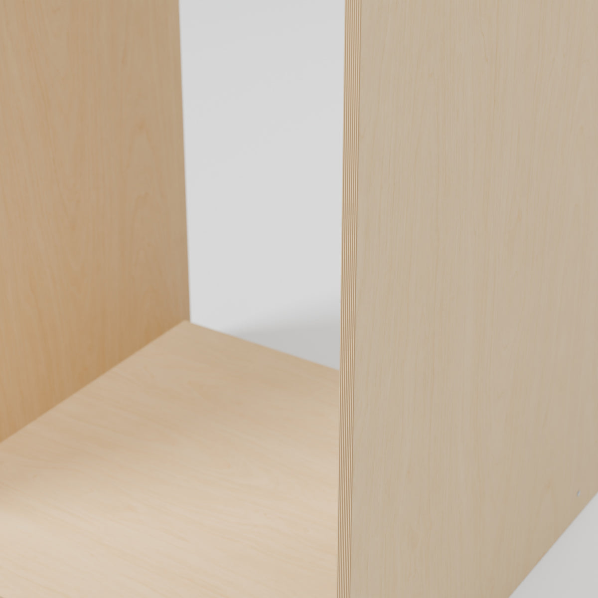 MODLINE LOAD 550 Bulk Equipment Bay: detail, natural 12 mm birch plywood, 550 x 520 x 1150 mm