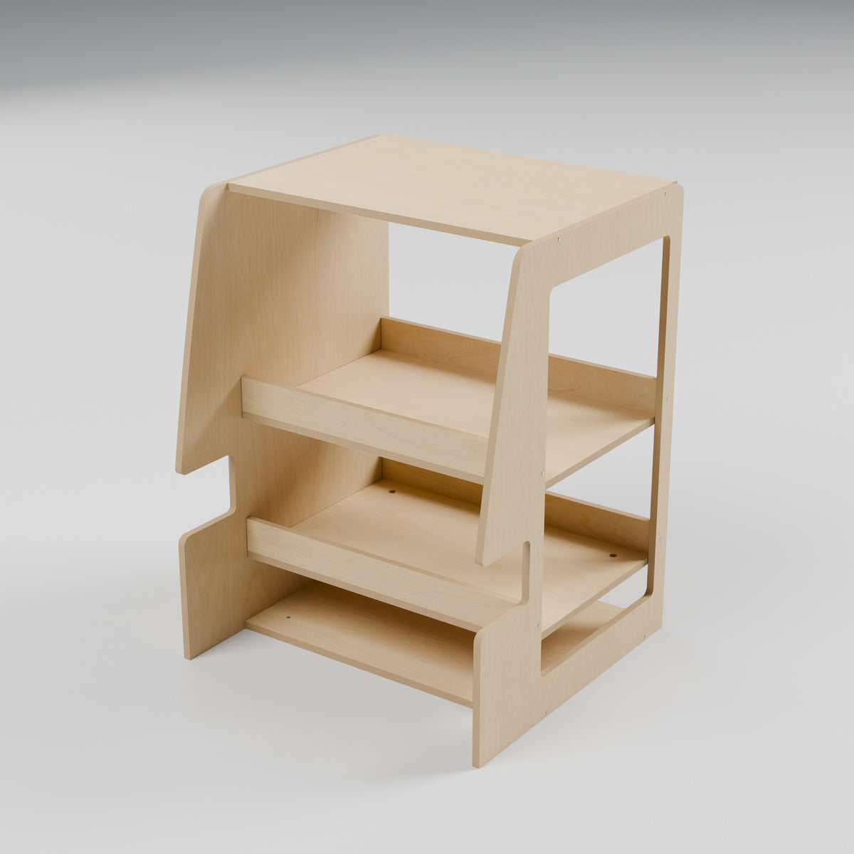 MODLINE REACH 550 Door-Access Module: rear, natural 12 mm birch plywood, 550 x 520 x 726 mm