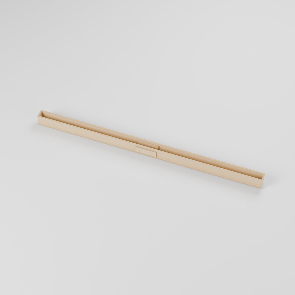 MODLINE SPAN 2200 Long-Item Channel: interior cutaway, natural 12 mm birch plywood, 2200 x 110 x 110 mm
