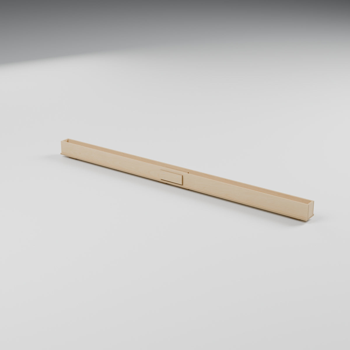 MODLINE SPAN 2200 Long-Item Channel: rear, natural 12 mm birch plywood, 2200 x 110 x 110 mm