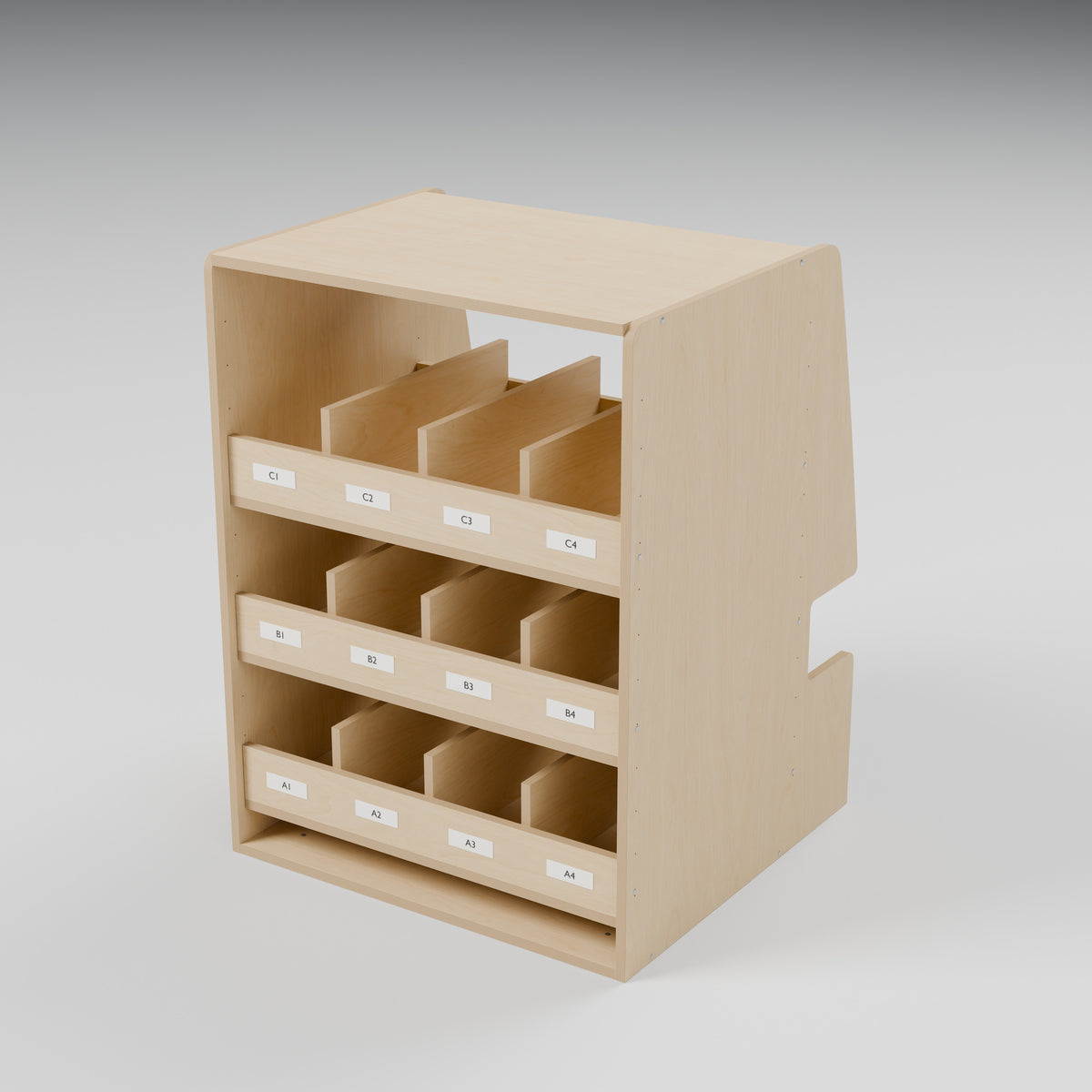 MODLINE SORT 550 Small-Parts Organiser: hero, natural 12 mm birch plywood, 550 x 520 x 726 mm