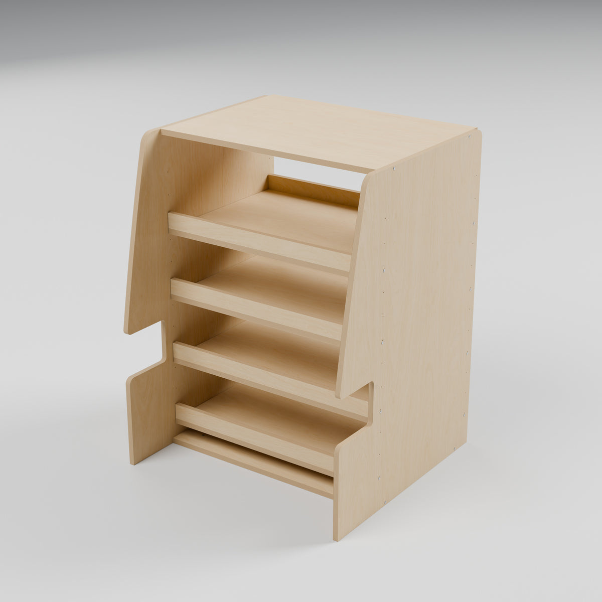 MODLINE CASE 550 Independent Tool-Case Rack: rear, natural 12 mm birch plywood, 550 x 520 x 726 mm