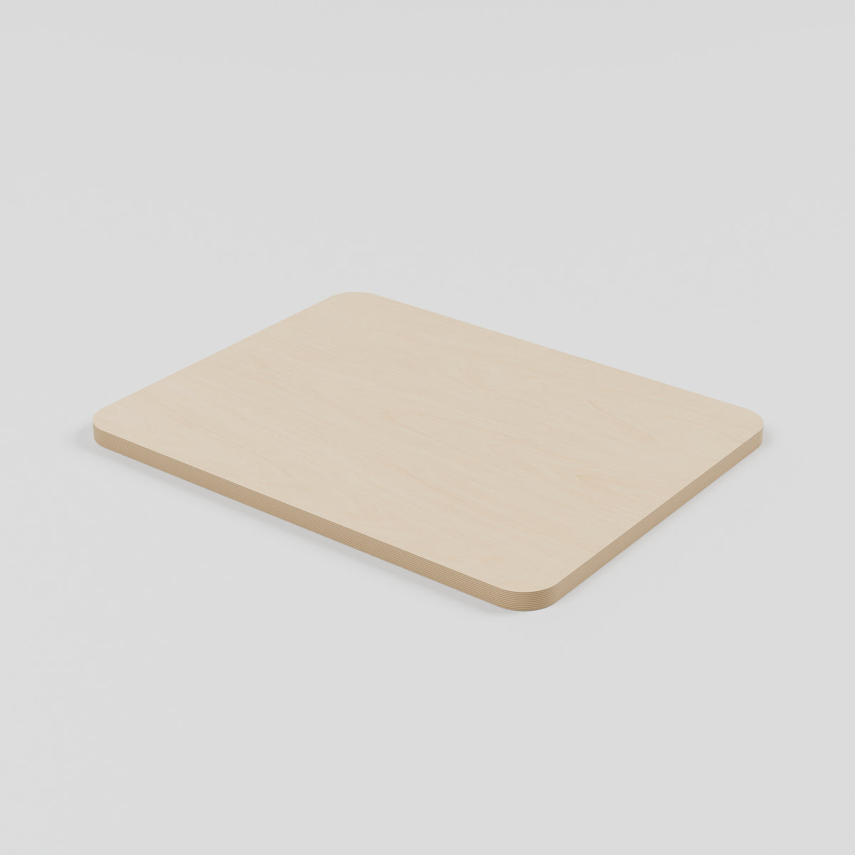 ROAM Campervan Tabletop - 450 x 350mm Natural Birch Plywood: alternate angle, natural 15 mm birch plywood, 450 x 350 x 15 mm