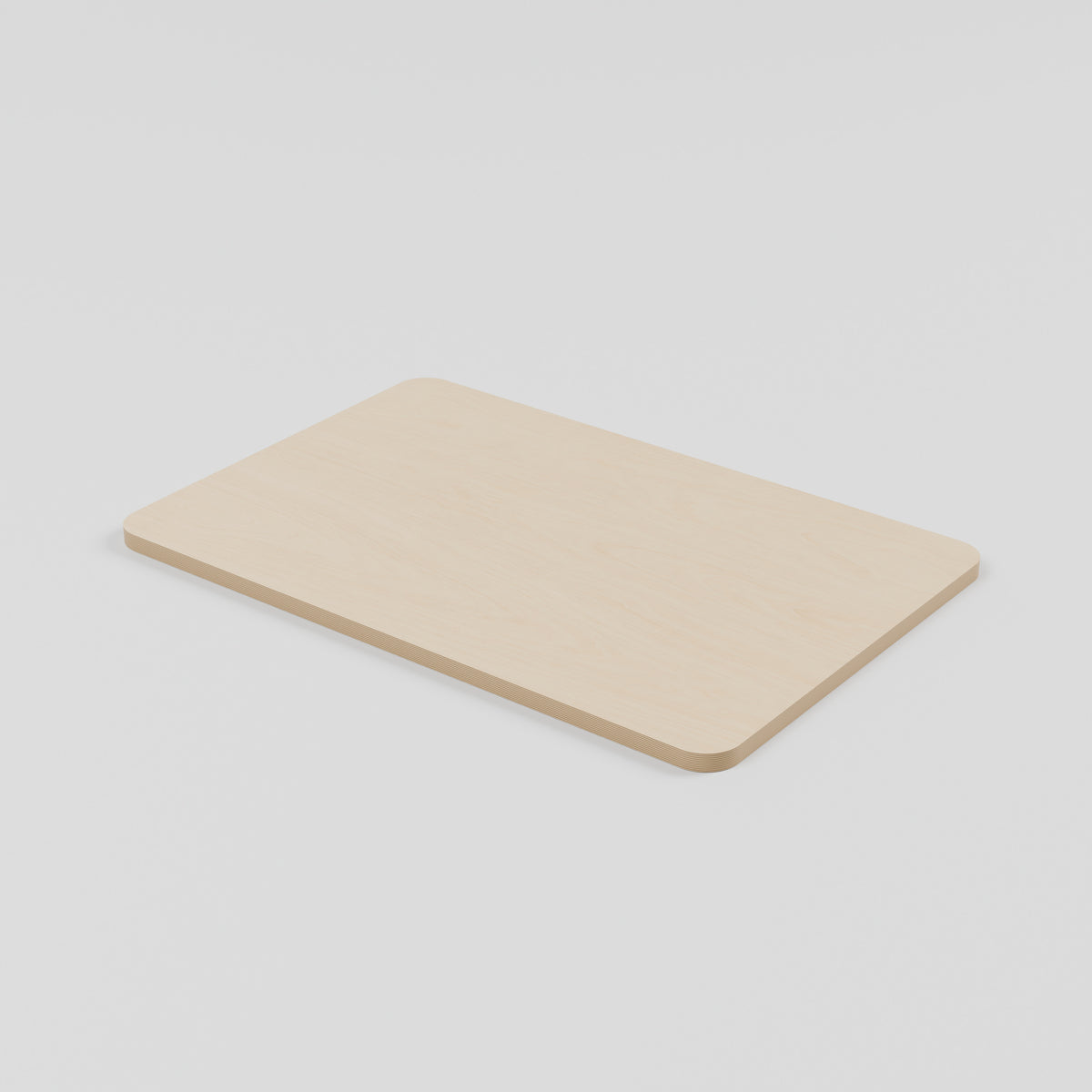 ROAM Campervan Tabletop - 600 x 400mm Natural Birch Plywood: alternate angle, natural 15 mm birch plywood, 600 x 400 x 15 mm