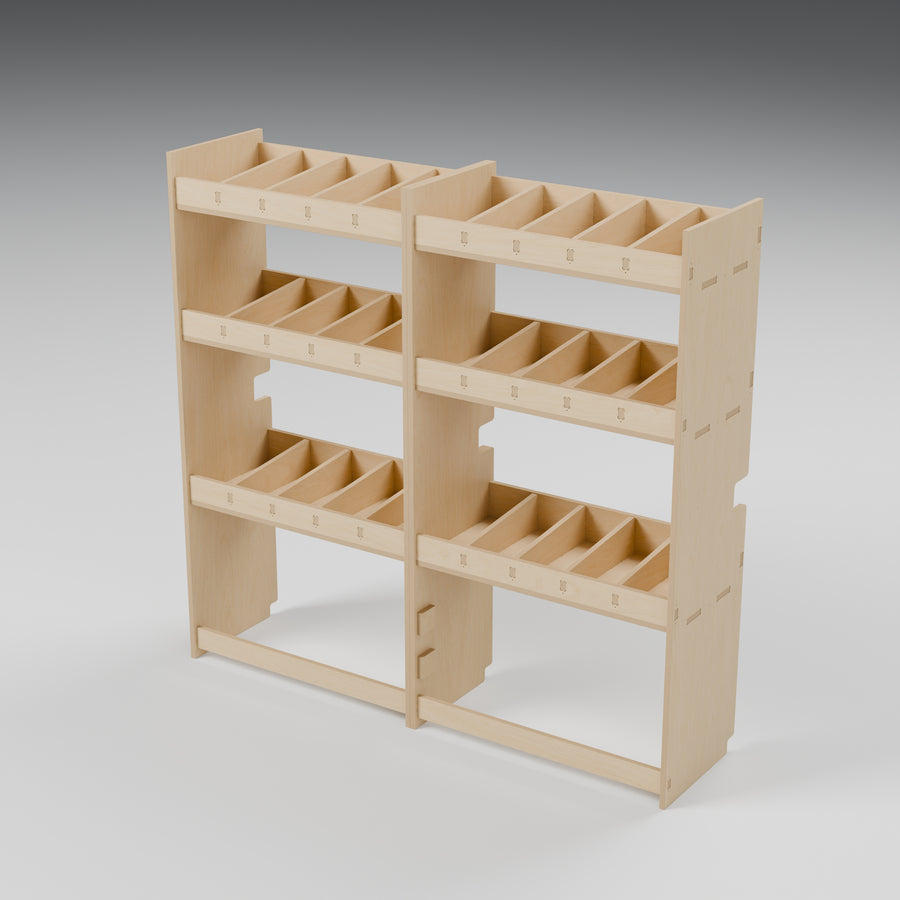 Ford Transit Custom MK1 Double-Cab Bulkhead Bin Rack | CONTOUR