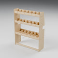 CONTOUR Double-Cab SWB Side Rack — Offside — Natural plywood fixed shelving - three-quarter view — Revision D
