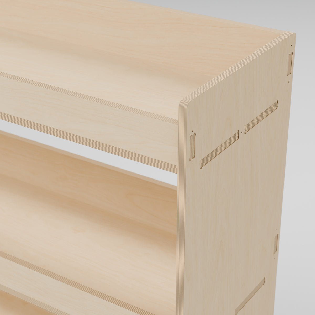 Universal Van Rack - 1000W x 1100H mm Plywood Flat Pack: detail, natural 12 mm plywood, 1000 x 300 x 1100 mm