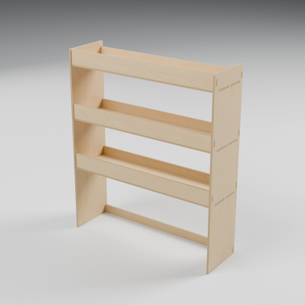 Universal Van Rack - 1000W x 1180H mm Plywood Flat Pack: rear, natural 12 mm plywood, 1000 x 300 x 1180 mm