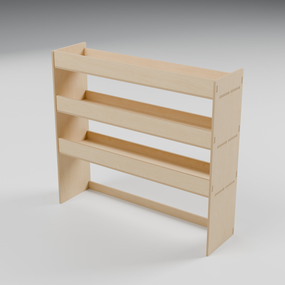 Universal Van Rack - 1100W x 1000H mm Plywood Flat Pack: rear, natural 12 mm plywood, 1100 x 300 x 1000 mm