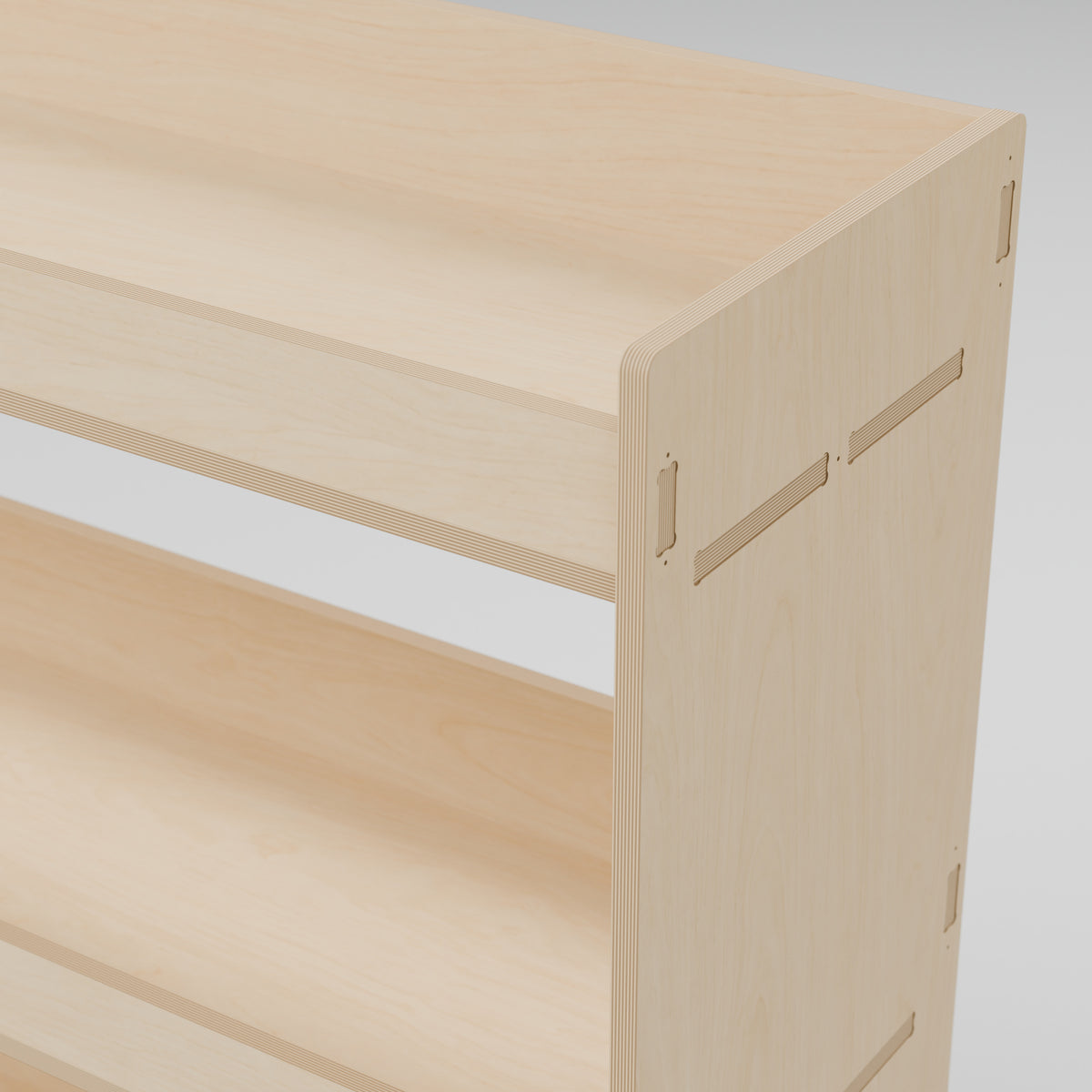 Universal Van Rack - 1100W x 1180H mm Plywood Flat Pack: detail, natural 12 mm plywood, 1100 x 300 x 1180 mm