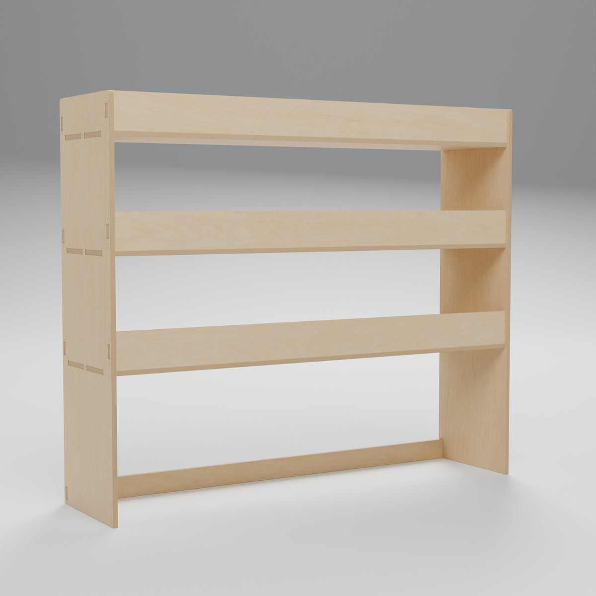 Universal Van Rack - 1180W x 1000H mm Plywood Flat Pack: interior cutaway, natural 12 mm plywood, 1180 x 300 x 1000 mm