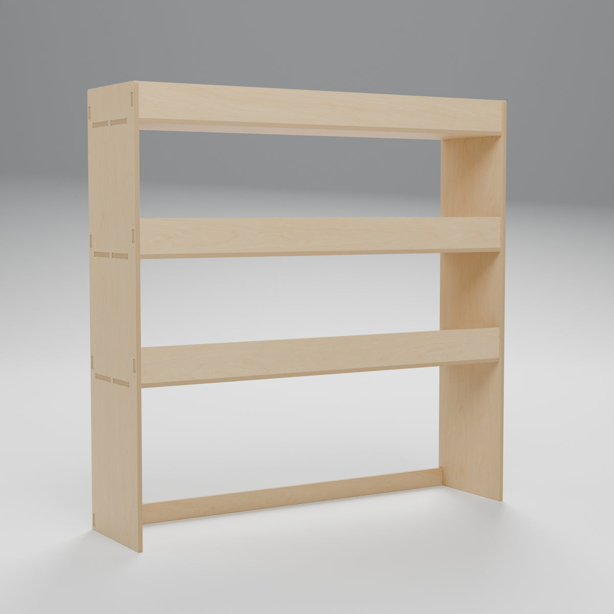 Universal Van Rack - 1180W x 1180H mm Plywood Flat Pack: interior cutaway, natural 12 mm plywood, 1180 x 300 x 1180 mm