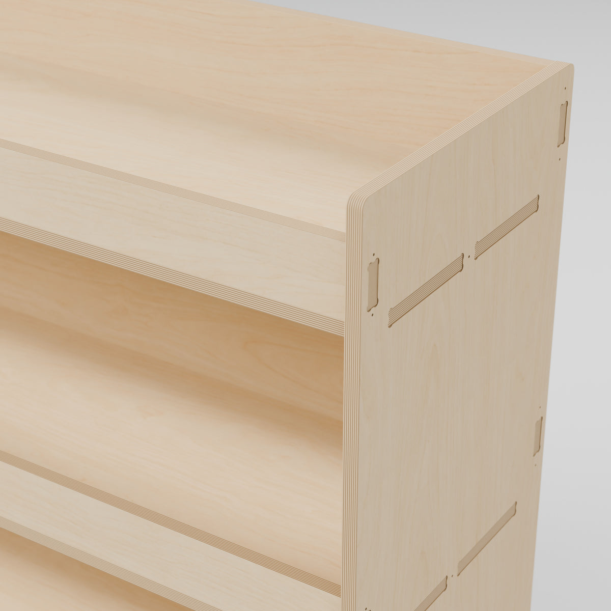 Universal Van Rack - 1000W x 1000H mm Plywood Flat Pack: detail, natural 12 mm plywood, 1000 x 300 x 1000 mm