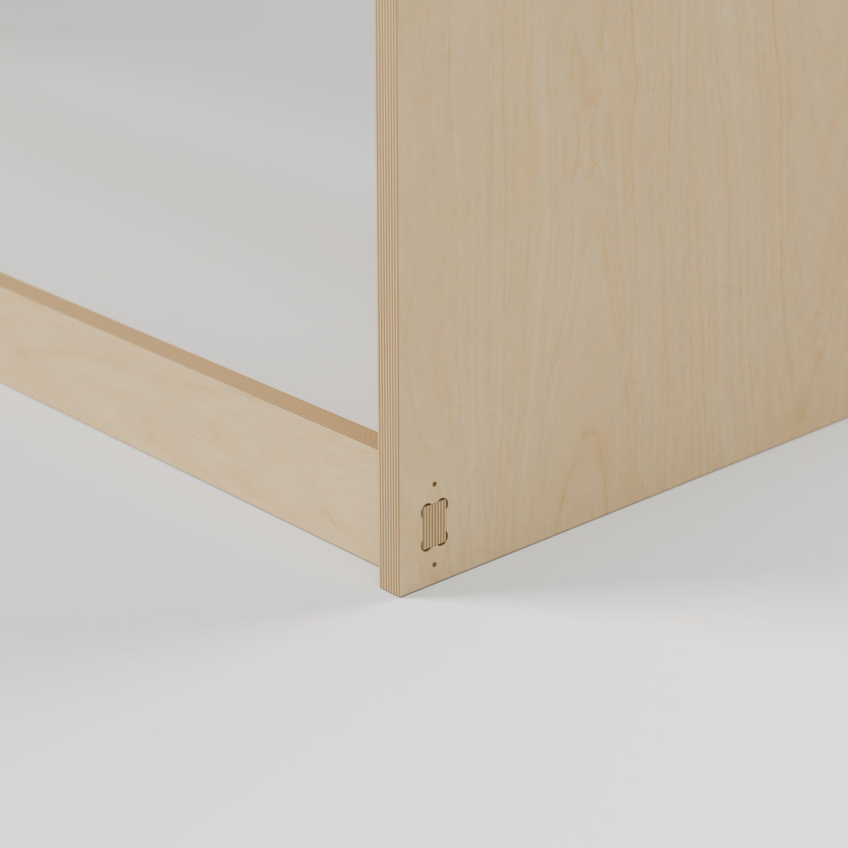 Van Workbench - Lower front support tabbed into the side, with screw-start marks above and below - Revision C